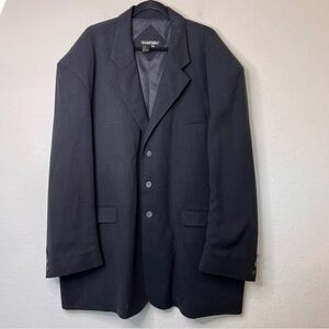 Winter Silks Blazer 100% Silk Jacket XXL Black Three Button Men’s Lined EUC